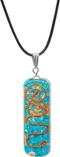 [ABHISUBYA] Turquoise Orgonite Necklace | Crystal Orgone Protection Pendant | Spiritual Reiki Necklace | SBB Copper Coil | Meditation Spiritual Energy | Spiritual Meditation Devotional Peace | For Men Women