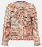 [Veronica Beard] Veronica Beard Sariyah cotton and wool-blend knit jacket AU 16 multicoloured