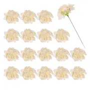 30Pcs Hydrangea Artificial Flowers, Fake Hydrangea Flowers with Stems, Champagne