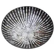 Mother of Pearl Inlay Shell Decor Fruit Bowl |14" Round Handcrafted Versatile