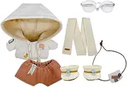 niannyyhouse 15cm 20cm Doll Clothes Jacket Pants Scarf Backpacks Glasses Shoes Soft Stuffed Plush Toy Accessories (Beige, 20cm), Black