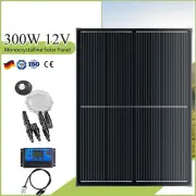 300W Fixed Solar Panel Kit Mono 12V Caravan Boat Camping Portable Power RV Home