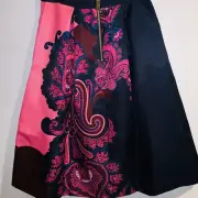 Ted Baker Oriental Paisley Midi Skirt Sz 0 US 2