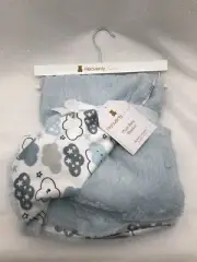 Heavenly Sent Cloud Star Baby Blanket Plush Reversible Minky Lovey Security NEW