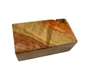 Figured Box Elder Small Craft blank 3-1/8" x 1-3/4" x 1-3/8” (q12) Dried