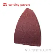 25 Pack: 180 Grit Multi-Tool Finger Size Sanding Sheets - Fein, Bosch, Dremel +