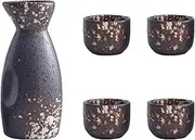 Wine Jug Ceramic Sake Glasses Traditional Sake Set Vodka Wine Set Household Spirits Rice Wine Pot Wine Pot Set Liquor Dispenser Wine Glass