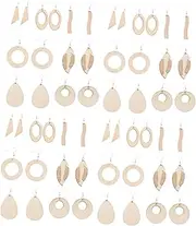 YOSADIER Earring Making Kit 70pcs Wooden Pendants DIY Jewelry Crafting Kit for Ages