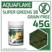 AquaMunch AquaFlake Fish Food - Super Greens (Flake) L(FL5) For Fish Shrimp Snail Tank Aquarium