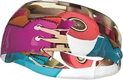 [FHEDVBN] Retro Colorful Roller Skates Sweatbands for Men Women Sport Headbands Moisture Wicking Athletic Sweat Band Fashion Non Slip Hairband for Tennis, Basketball, Running, Gym