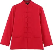 [YUUSONSM] Tang Suit, Winter Cotton Suit Men Thick Warm Tai Chi Uniform Traditional Long Sleeve Training Clothes Apparel