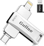 512GB Flash Drive Intended for iPhone, Plug and Play, No Application Required, Memory Stick Storage for Photos and Videos Backup, Compatible with iPhone iPad Android PC (Metal Silver)