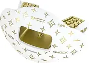Shock Doctor Football Lip Guard Mouthpiece with Strap – Breathable, Wide Opening – Adult & Youth OSFA