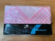 Vintage Fieldcrest Percale Double Fitted Sheet Pink/Wht Patchwork Print - NIP