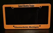 Lionel Electric Trains, Chesterfield, Michigan Model Trains License Plate Cover