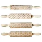 Valentine Day Letters Embossing Rolling Pin for DIY Baking Cookies (Rose) Hot