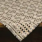 Primitive Colonial CREAM TAN BLACK LOVERS KNOT TABLE SQUARE Woven Tablecloth 34"