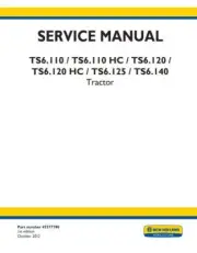 New Holland TS6.110 TS6.120 TS6.125 TS6.140 Complete Service Manual 47377790 USB