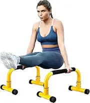 Homodoskey Push Up Bar, Parallettes Bars For L-sit & Dip, Heavy-Duty No Wobbling Parallel Bars Stand For Handstands, Full Planche, Calisthenics, 9.5in High Workout Stands for Home Fitness Training