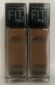 2 Maybelline Fit Me Matte & Poreless Liquid Foundation Deep Golden 1 fl oz #362