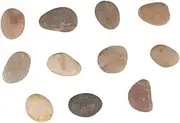 DECORNIJIA 10pcs Set DIY Hand-Painted Rocks Bracket Set for Kids Stones for Painting Creative Natural Pebbles with 1 Pc Bracket 2-4cm Smooth Surface