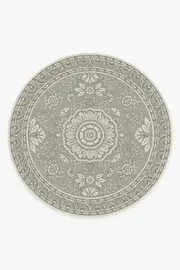 245' Round | Machine Washable Runner Rug | Kid & Pet Friendly | Indoor Rug | Almana Black & White Tufted Rug | Ruggable