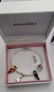 Authentic Pandora Avengers Bracelet & 4Charms Gift Set w/ Box and Tag Size 7.5