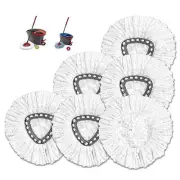 6 Pack Mop Replace Head Compatible with O Cedar Mop Replace Head 6 Pack White