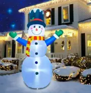 8 FT/2.4M Christmas Inflatables Giant Snowman, Christmas Inflatables Outdoor ...