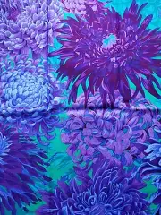 Philip Jacobs Kaffe Fassett FreeSpirit Fabric Japanese Chrysanthmum 21" x 44"