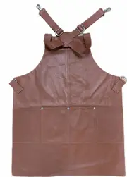 BUFFALO LEATHER APRON Cooking Chef Hairdresser Waterproof Durable Quality - Tan