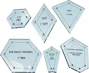 Colaxi 300Pc Acrylic Templates Patchwork Quilting Ruler Stencils for Sewing Machine