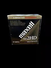 Maxell MF 2HD Formatted Macintosh Micro Floppy Disks 3.5" 10 Pcs High Density