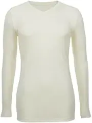 [Thermo Fleece] Men's Merino Wool V-Neck Long Sleeve Thermal Underwear Top