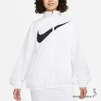 在飛比找蝦皮商城優惠-Nike 女 外套 休閒 大勾 口袋 網眼襯裡 白 DX58