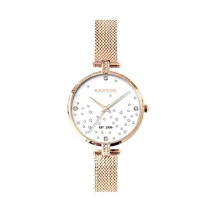 【KANGOL】英國袋鼠│細緻璀璨碎鑽錶 / 手錶 / 腕錶 - KG72232-06Z(珍珠白)