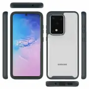 For Samsung S20 Ultra 6.9" Shockproof Heavy Duty Bumper Case CLEAR/BLACK