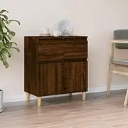 Sideboard Storage Cabinet for Hallway, Brown Oak, Engineered Wood Buffet, 60x35x70 cm, Versatile Furniture