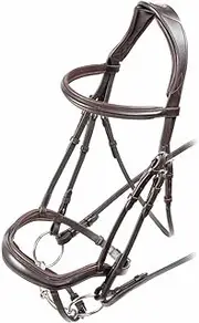 Velociti Ergonomic Leather Horse Bridle (UK Size: Full) (Havana)