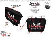 Atom 3 Row Black Finish Radiator for 1970-1973 Plymouth Barracuda Small Block