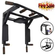 Wall Mounted Pull Up Bar Pullup Mount Chin Bars Dip Station Push Power Tower A++