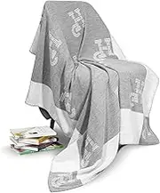 GHUQ Sofa Throw Blanket, Knitted Soft Throw Blanket, Suitable for Sofa Office, Living Room Decorative Blanket, Throw Warm Shawl, Luxurious Comfortable Blanket (Grey, 51 * 63IN)