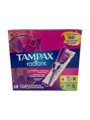 Tampax Radiant Tampons Multipack, Regular/Super Absorbency 3 PACK