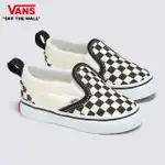 【VANS 官方旗艦】SLIP-ON V 小童款黑白色棋盤格滑板鞋/休閒鞋