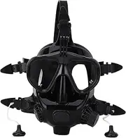 Snorkel Mask Full Face, Full Face Diving Goggle, Full Face Snorkel Mask for Adult, Snorkeling Mask 180 Panoramic View AntiFog AntiLeak Dry Top Set with Camera Mount