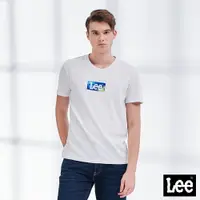 在飛比找樂天市場購物網優惠-【涼感衣】Lee 天空藍小Logo短袖圓領T恤 男 白 Mo
