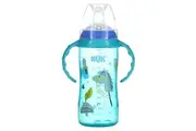 NUK Large Learner Cup 8+ Months Boys BPA Free Leak & Spill Proof Bottle 300ml