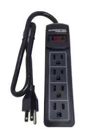 Monster Essentials 410 Series PowerCenter Surge Protector w/ 4 Outlets - Black