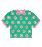 [Stella McCartney Kids] Stella McCartney Kids Short-sleeve cotton sweater Y 4 multicoloured
