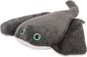 Warmies Manta Ray Plush Large Size, Fully Microwavable and Weighted Cuddly Toy for Anxiety, Chill in The Freezer or Heat in Microwave, Soft Toy Heat Pad